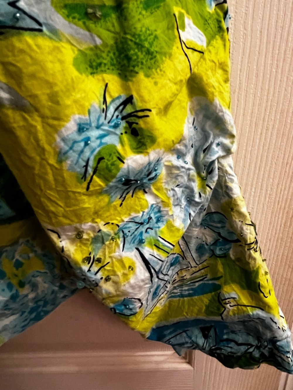 CARRIE ALLEN ~ COSMIC BLUE BEACH SCENIC SKETCH JACKET ~ XL - Picture 9 of 15